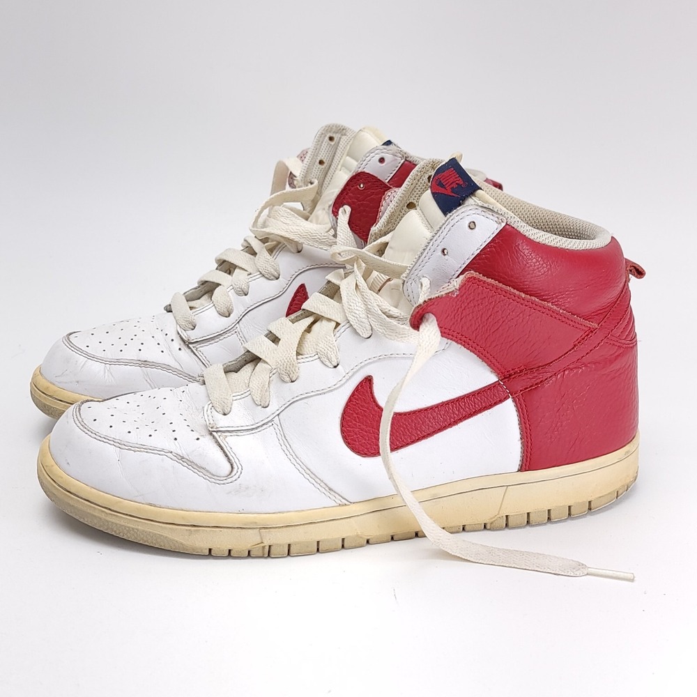 Nike Dunk High White Varsity‎ Red Midnight Navy 317982-161 Mens Size 11.5